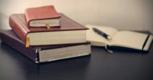 a stack of law books